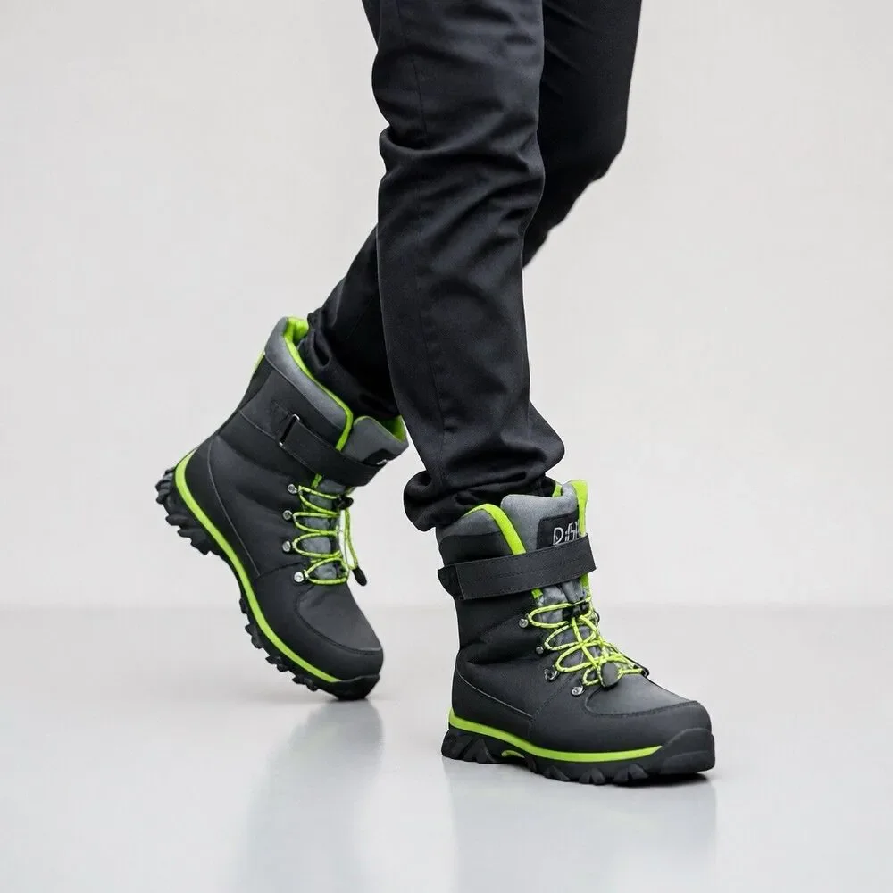 DSG Menace-Volt Unisex Kids Snow Boots 3M Thinsulate Waterproof Gray/Green 6